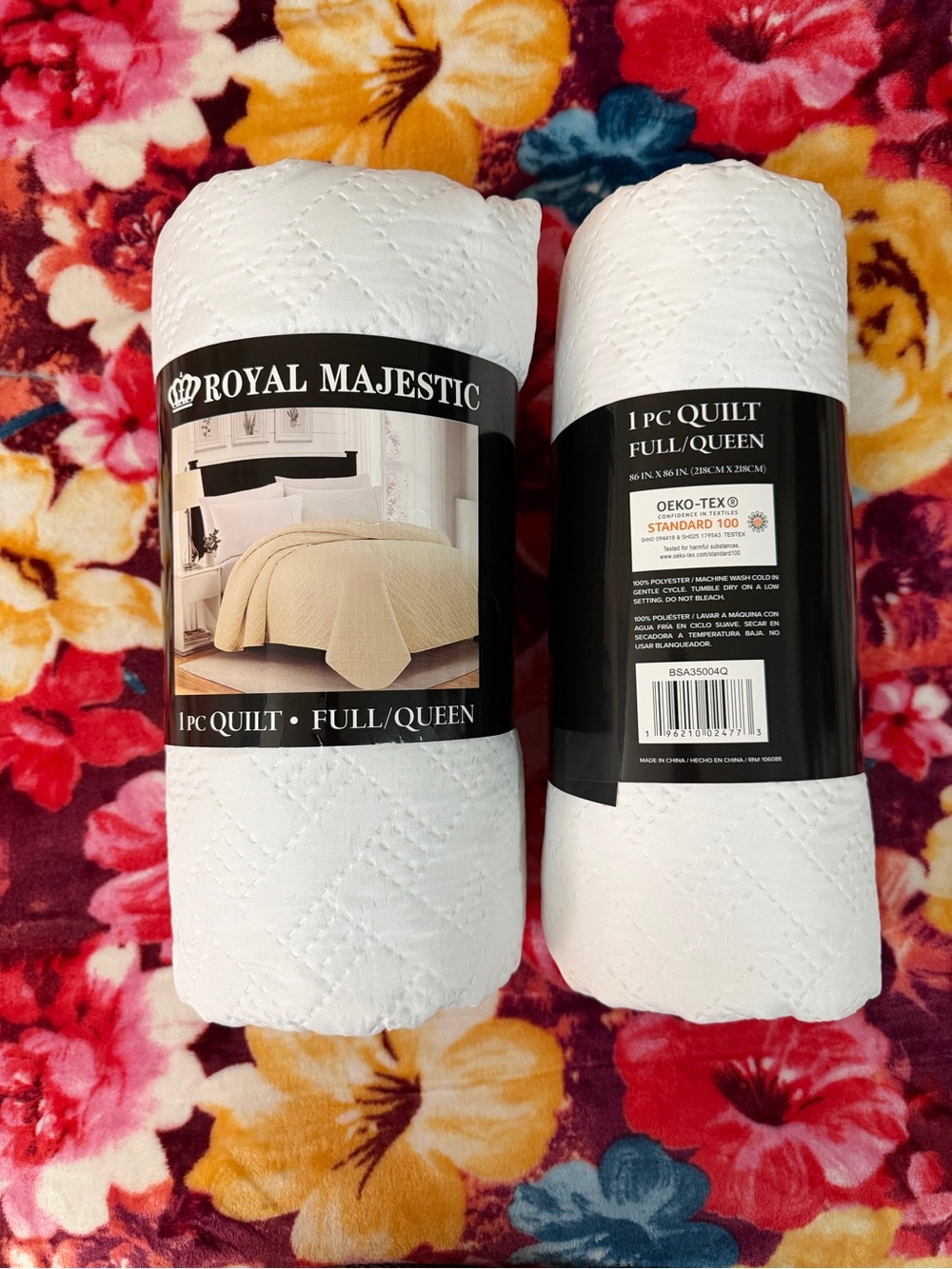 Majestic White Quilted Full/Queen Bedspread - Crisp White